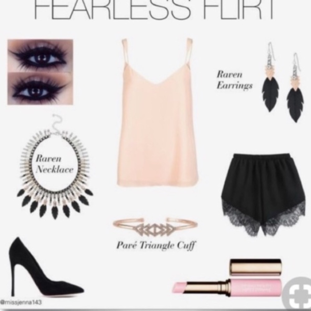 Stella & Dot | RARE Limited Edition💫Raven NEW Statement Necklace & Earri… - Picture 6 of 10